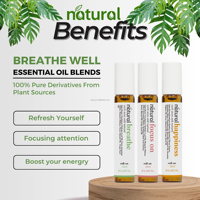 Huiles essentielles bio vegan en roll-on pour le corps, prix d'usine, Happy Focus Breath, aromathérapie, relaxation, soulagement du stress, parfum