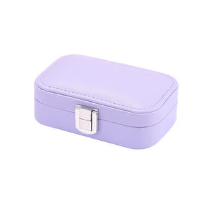 Nuova borsa cosmetica di lusso arrivo mini pelle pu piccola scatola di gioielli da <span class=keywords><strong>viaggio</strong></span> organizer regali donna logo personalizzato scatola di immagazzinaggio gioielli - Product Image 5