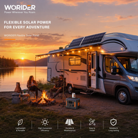 Worider 3kW 5kW 10kW Solarenergiesystem für Wohnmobile und Camping mit LiFePO4-Batterie MPPT Reiner Sinus-Wechselrichter-Set