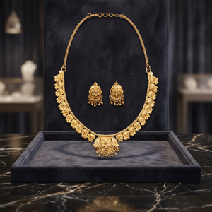 Collares de Moda al por Mayor Chapados en Oro de 14K, 18K y 24K, Conjunto de Joyería con Diseño Floral Tradicional, Conjunto de Joyería de Latón Relleno de Oro - Product Image 3