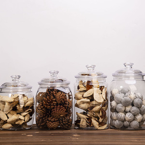 Chất lượng cao 4 kích cỡ OEM thiết kế độc đáo Acrylic container lưu trữ thực phẩm rõ ràng lọ nhựa có nắp đậy - Product Image 3