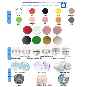 Rỗng Vòng 15G 20G 30G 50G 60G 80G 100G 150G 200G 30Ml 50Ml 60Ml 100Ml 150Ml 200Ml Mỹ Phẩm Kem Nhôm Jar Với Vít Nắp - Product Image 6