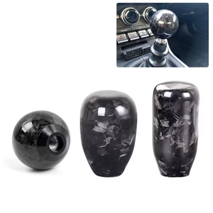 MATCHWAY Promotion Exceptionnelle Pommeau de Levier de Vitesse en Fibre de Carbone Forgée Style JDM Noir pour Voiture de Course, Option Logo Personnalisé, Adaptation Universelle pour Drift - Product Image 3