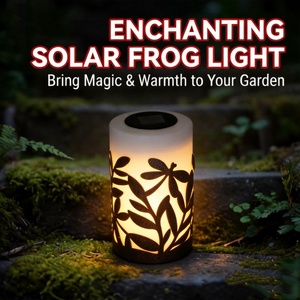 Lanterne solaire étanche IP44, corps en résine durable, design découpé en forme <span class=keywords><strong>de</strong></span> feuille <span class=keywords><strong>de</strong></span> libellule, lumière LED pour jardin extérieur, allumage et extinction automatiques - Product Image 4