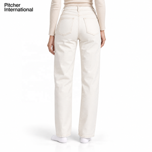 Jeans en denim personnalisés pour femmes, coupe baril, taille haute, fournisseur en gros pour les détaillants en ligne aux États-Unis - Product Image 3