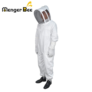 Traje de Apicultor MerngerBee en Oferta, a Prueba de Picaduras, de Algodón, con 3 Capas de Malla Ventilada Tipo 1, Totalmente Encapsulante, con Puños y Cintura Elásticos, y Velo - Product Image 4