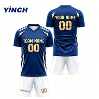 Fabrik-Großhandel Fußball-Uniform-Designs Sublimationsdruck Schnelltrocknende Maßgeschneiderte Logo-Fußballtrikots Herren-Fußballtrikots