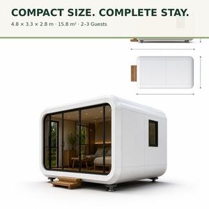 Maison de type cabane en aluminium, villa préfabriquée de luxe pour complexe hôtelier, maison modulaire miniature pour glamping, hôtel et <span class=keywords><strong>location</strong></span> de vacances - Product Image 3