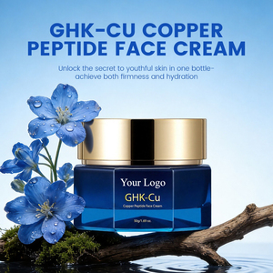 Crema Facial con Péptidos <span class=keywords><strong>de</strong></span> <span class=keywords><strong>Cobre</strong></span> Azul Ghkcu OEM ODM, Crema Facial Antienvejecimiento y Reparadora, Crema Hidratante Antiarrugas Ghk-cu - Product Image 1