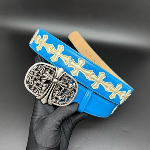 <span class=keywords><strong>Ceinture</strong></span> en cuir PU de luxe style gothique avec croix et patchwork pour hommes et femmes, <span class=keywords><strong>ceinture</strong></span> en cuir style hip-hop punk avec boucle métallique de créateur - Product Image 2