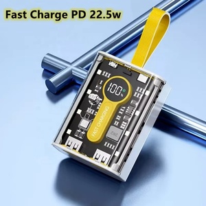 Trong suốt 10000mAh ngân hàng điện thông minh hiển thị kỹ thuật số không dây Pocket điện thoại di động đèn pin khẩn cấp pin sạc trạm - Product Image 4