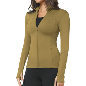 2025 printemps décontracté femmes veste mode vêtements de rue respirant course dames pleine fermeture éclair coupe ajustée sport course <span class=keywords><strong>manteau</strong></span> - Product Image 5
