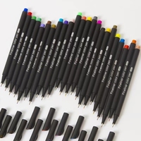 Ensemble de stylos feutres de couleur à pointe fine de 0,4 mm, 60 couleurs, encre à base d'eau, séchage rapide, pour journalisation, écriture, prise de notes, calendrier, agenda