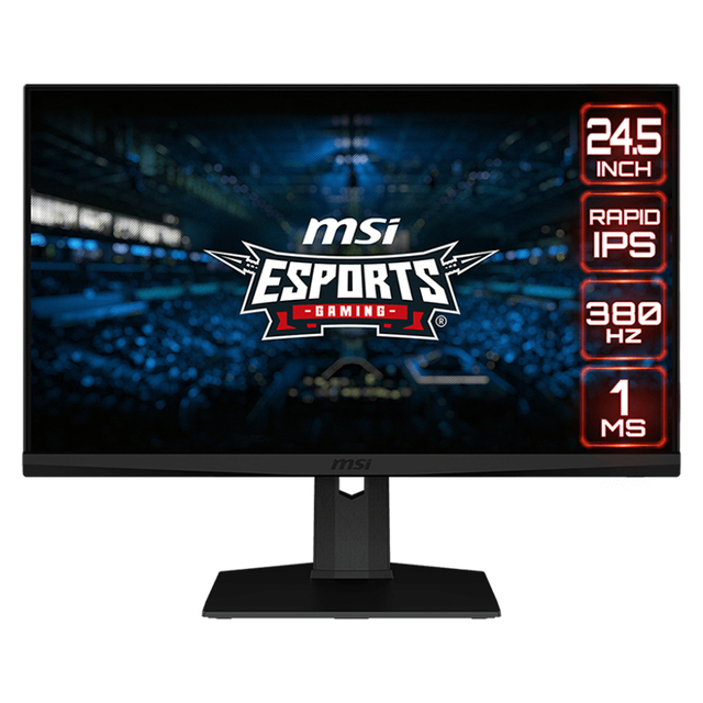 MSI 24.5" Inch G253PF Flat Monitor with 1920 X 1080 (FHD) Panel Resolution 380Hz Refresh Rate Support Frameless Design in Stock