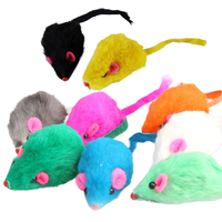 Jouets pour chat en fourrure de lapin, souris amusantes pour chatons, jeu d'entraînement à gratter, souris en peluche pour chat