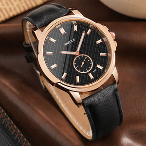 Orologi da Polso Yazole <span class=keywords><strong>M</strong></span> 356 Oro Rosa Fabbrica Cinese OEM Orologio con Quadrante Scheletrato Lancette in Pelle Orologi Business - Product Image 1