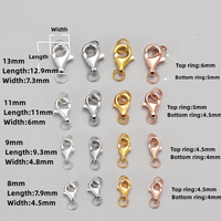 Vente en gros de fermoirs à boucle homard en argent sterling 925 plaqué or pour la fabrication de bijoux BRACELET COLLIER