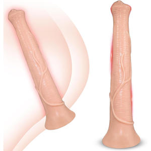 Uzaylı Şeklinde <span class=keywords><strong>Penis</strong></span> Atı Kırbacı Hayvan Dildosu Son Derece Uzun ve Kalın Su Geçirmez Taşınabilir - Product Image 1