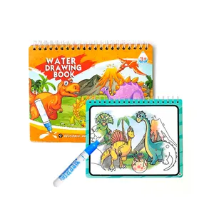 Mainan gambar layanan cetak ramah lingkungan buku mewarnai anak dengan pena lukisan air buku air ajaib