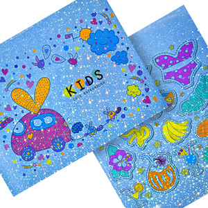 Papier autocollant en vinyle transparent A4 à motifs d'étoiles imperméable, autocollant holographique transparent arc-en-ciel - Product Image 4