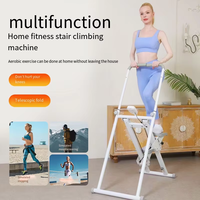 Appareil d'entraînement de musculation verticale pour grimpeurs, avec accoudoirs réglables, hauteur de pédale réglable, pliable, capacité 150 kg, pour la maison
