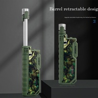 Meilleure Vente : Briquet Torche Télescopique Multifonction en Métal, Coupe-Vent, à Flamme Jet au Butane, Haute Puissance, Grande Portée Directe