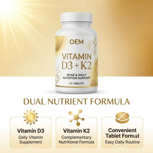 วิตามินดี3+เค2 ชนิดเม็ด 25mcg 100mcg บำรุงกระดูก 60 เม็ด บรรจุภัณฑ์แบบแพ็คใหญ่ รับผลิตแบรนด์ส่วนตัว - Product Image 2