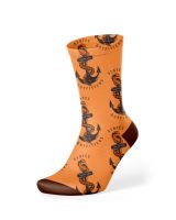 Chaussettes en polyester imprimées en 3D personnalisées de haute qualité pour la vente en gros de sublimation pour le cyclisme ou la conception d'équipage à usage quotidien