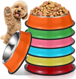Ciotola Premium per Animali Domestici in Acciaio Inossidabile, Antiscivolo e Resistente alla Compressione, Multi-Misura per Cani e Gatti, per Alimentazione Interna ed Esterna - Product Image 1