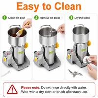 Moulin à épices électrique portable de 500 g pour cuisine, aliments secs, herbes, sel, céréales – Vente en gros