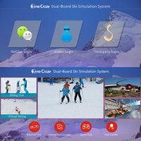 Simulateur de ski alpin professionnel, machine d'entraînement, résolution 4K, support réglable pour skis simples/doubles, pour enfants et adultes