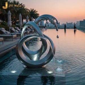 Escultura de Acero Inoxidable Pulido Tipo Espejo EX608 para Vestíbulos de Hoteles de Lujo y Diseño de Interiores de Espacios Públicos - Product Image 6