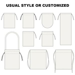 Sacs cadeaux en tissu biologique réutilisables avec cordon de serrage en lin et coton, logo personnalisé Ulikeke, pas cher - Product Image 3
