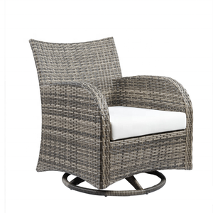 Silla <span class=keywords><strong>de</strong></span> Jardín Moderna y Económica <span class=keywords><strong>de</strong></span> Mimbre para Patio Exterior, Giratoria, Ajustable y Reclinable, No Plegable - Product Image 1