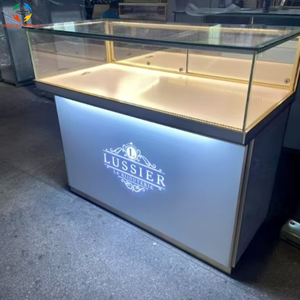 Porte <span class=keywords><strong>coulissante</strong></span> en verre de cadre en aluminium de fantaisie pour la vitrine de magasin de bijoux meubles élégants de bijoux pour le <span class=keywords><strong>but</strong></span> d'affichage - Product Image 1