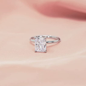Anillo de Compromiso CANNER de 3 Quilates, Anillo de Promesa, Corte Radiante, Solitario, Circonita Cúbica, Anillo de Boda - Product Image 6