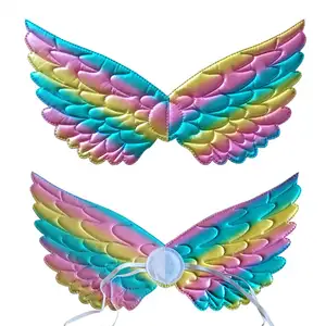 Çocuk parti bez melek kanatları festivali sahne sahne kelebek kanatları kostüm aksesuarları sihirli kanatları