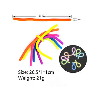 Jouets sensoriels lumineux en TPR souple et coloré, en forme de nouilles extensibles, pour adultes et enfants - Product Image 3