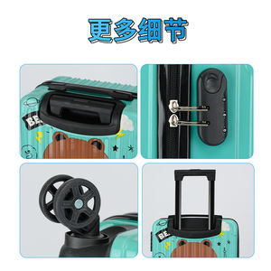 <span class=keywords><strong>Valise</strong></span> à roulettes <span class=keywords><strong>grande</strong></span> <span class=keywords><strong>taille</strong></span> 20 pouces pour adulte, motif dessin animé mignon, collection 2022 - Product Image 4