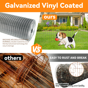 12GA 2"x4"<b>Mesh</b> Galvanized Welded <b>Mesh</b> Roll for Fencing Protection <b>Wire</b> 4'x50' Roll - Product Image 4
