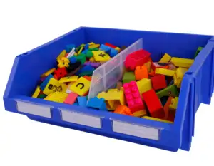 कार्यक्षेत्र के लिए स्पेयर पार्ट्स पीपी डिब्बे, उपकरण के लिए खुला फ्रंट प्लास्टिक स्टैकिंग सॉलिड बॉक्स प्लास्टिक भंडारण डिब्बे