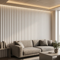 Panneau mural demi-circulaire moderne 3D imperméable, résistant à l'humidité et aux moisissures, ignifuge, pour intérieur, maison, bureau