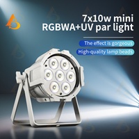 Venta Directa de Mini Foco LED Par de 7x10w, Carcasa de Aluminio Fundido, Luz Blanca RGBWA