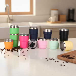 Tendances 2026 : Ensembles de tasses à <span class=keywords><strong>café</strong></span> en acier inoxydable, isolées sous vide, petites tasses à <span class=keywords><strong>café</strong></span> de 6 oz - Product Image 1