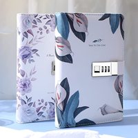 Carnet de budget A6 personnalisable avec couverture en cuir, reliure rechargeable, journal, agenda quotidien avec serrure à combinaison, cahier de travail