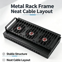 Boîtier de concentrateur USB multi-téléphones 20 ports avec ventilateur de refroidissement
