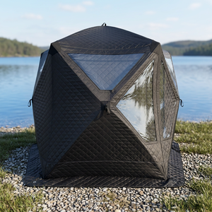 Tente de camping et sauna Warmfire, type étendu, une chambre, imperméable, toutes saisons, pour la pêche sur glace, en tissu Oxford triple couche, >3000mm - Product Image 5