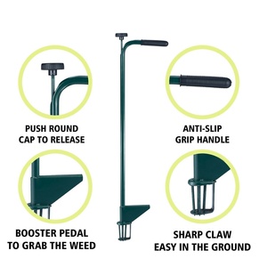 Steel Weed Puller Claw Long Handle Weed Root Remover Lawn <strong>Weeder</strong> <strong>Garden</strong> Standup Weeding <strong>Tool</strong> - Product Image 3