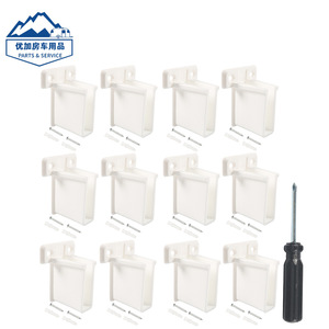 RV <b>Plastic</b> Window <b>Rod</b> Bracket Support Wall Mount Shelf Rack Connector Easy Installation - Product Image 1
