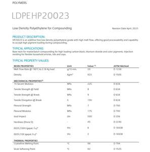 LDPE เม็ด MFR20 HP20023สำหรับฉีดพลาสติก PE เม็ดวัตถุดิบบริสุทธิ์ LDPE เม็ดสีเข้มข้น - Product Image 2